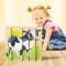Puzzle din lemn 4 In 1, Quercetti, Animale Ferma, Play Bio, 6 piese