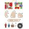 Set constructie, Quercetti, Vehicule din lemn, Play Bio, 32 piese