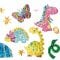 Set de creatie cu sclipici Paulinda, Magic Glitter, Cute Dino, 12 x 5 ml