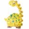 Set de creatie cu sclipici Paulinda, Magic Glitter, Cute Dino, 12 x 5 ml