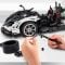 Set constructie masinuta cu telecomanda, Rastar, Pagani Huayra, Alb, 1:8, 2899 piese