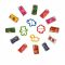 Set plastilina cu 4 forme de modelat, Crafy, 12 piese