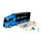 Transportator cu 7 masini si 12 semne circulatie, Maxx Wheels, Albastru, 60 cm