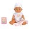 Papusa bebelus, Dollz n More, Bebelou, Welcome Baby, 30 cm, Roz