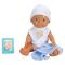 Papusa bebelus, Dollz n More, Bebelou, Welcome Baby, 30 cm, Albastru