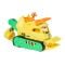 Vehicul de salvare cu figurina, Paw Patrol, Dino Rescue Bulldozer, Rubble, 6075771