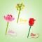 Set de creat 3 pixuri cu cerneala parfumata, Bloom, Flower