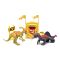 Set de joaca cu 2 dinozauri si accesorii, Lanard Toys, Primal Clash, Gri-Bej