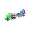 Transportator cu 2 masini, Teamsterz Beast Machines Mover, Alb-Albastru