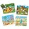Puzzle 4 in 1, Smile Games, Animale (8, 12, 16, 24 piese)