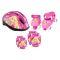 Set de protectie, casca si role cu 4 roti STAMP Barbie, Marime 25 - 32