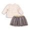Set bluza maneca lunga cu imprimeu si fusta Minoti-56-62 cm (0-3 luni)