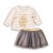 Set bluza maneca lunga cu imprimeu si fusta Minoti-56-62 cm (0-3 luni)
