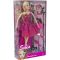 SOFIA  FASHION PLUS: Sofia rochie ciclam cu accesorii