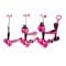 Trotineta 5 in 1 cu roti luminoase Action One Smart Kid, Roz