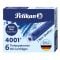Set 6 patroane mini cu cerneala, Herlitz, 4001 TP6, Cerneala Albastru Royal