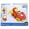 Figurina cu vehicul, Spidey and His Amazing Friends, Iron Man, F74585