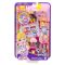 Set de joaca cu 2 papusi si 12 accesorii Polly Pocket Sushi Shop Cat, HCG21