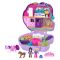 Set de joaca cu 2 papusi si 12 accesorii Polly Pocket Sushi Shop Cat, HCG21