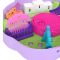 Set de joaca cu 2 papusi si 12 accesorii Polly Pocket Sushi Shop Cat, HCG21