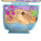 Set de joaca cu 2 papusi si 12 accesorii Polly Pocket, Seaside Puppy Ride, HRD36