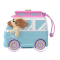 Set de joaca cu 2 papusi si 12 accesorii Polly Pocket, Seaside Puppy Ride, HRD36