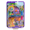 Set de joaca cu 2 papusi si 12 accesorii Polly Pocket, Seaside Puppy Ride, HRD36