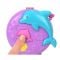 Set de joaca cu 2 papusi si 12 accesorii Polly Pocket, Dolphin Rescue and Play, HWN96