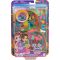 Set de joaca cu 2 papusi si 12 accesorii Polly Pocket, Adventure Moped, HWN98