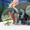 Set dinozaur cu figurina, Imaginext Jurassic World, Mega Stomp si Rumble Giga Dino, GWT22