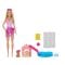 Set de joaca cu papusa, Barbie, Puppy Pool Party, JBF35