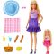 Set de joaca cu papusa, Barbie si Chelsea la picnic, JBF43