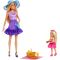 Set de joaca cu papusa, Barbie si Chelsea la picnic, JBF43