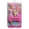 Papusa cu catel si tinute roz, Barbie, Twinning Looks, JFP36