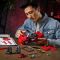 Set de constructie si masina metalica, Brick Shop, Hot Wheels, Honda Acura NSX 90, JFT17