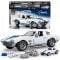 Set de constructie si masina metalica, Brick Shop, Hot Wheels, Corvette Grand Sport, 918 piese, JGR31