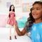 Papusa Barbie Fashionistas, Pink Leopard Print Dress, JJN59
