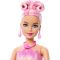 Papusa cu accesorii surpriza, Barbie, Petal Pop, Roz, JMF57