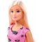 Papusa Barbie Clasic cu rochie roz, FJF13