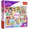 Puzzle Trefl 4 in 1, O zi fericita, Disney Princess (35, 48, 54, 70 piese)