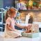 Set de joaca, Chicineta din lemn, Mini Chef Kitchenette, Tender Leaf Toys, 11 piese