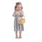 Cos de cumparaturi din rachita din lemn premium, Tender Leaf Toys, 13 piese