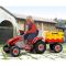 Tractor cu pedale si remorca Peg Perego Mini Tony Tigre , IGCD0529, Rosu