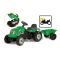 Tractor cu pedale si remorca Smoby, Verde