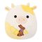 Jucarie de plus, Squishmallows, Vacuta Bodie cu iepuras, 19 cm