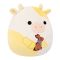 Jucarie de plus, Squishmallows, Vacuta Bodie cu iepuras, 19 cm