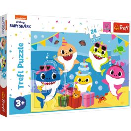 Puzzle 24 piese, Trefl Maxi, Baby Shark cel bucuros