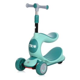 Trotineta cu 3 roti, leduri, Lorelli Trio, Blue Green