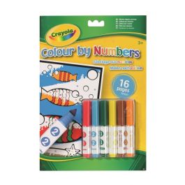 Crayola - Carte de colorat cu numere si creioane colorate | Noriel