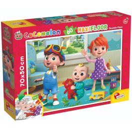 Puzzle de podea 2 in 1 Cocomelon Lisciani, Imbratisari cu dragoste, Maxi, 60 piese